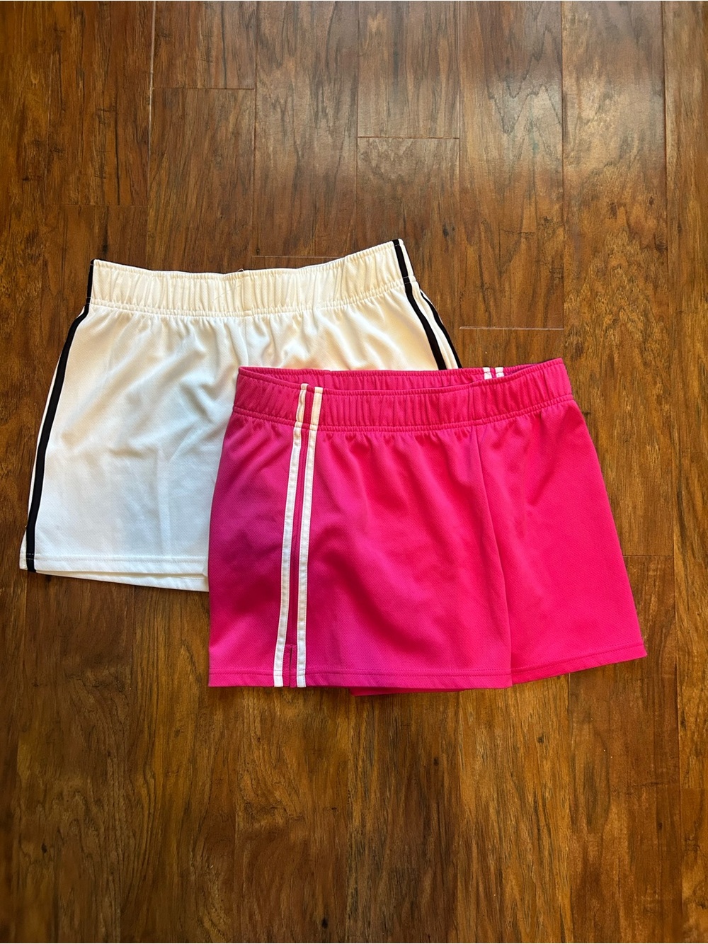 Women’s Athletic Pink and White Active Bottoms, Shorts Activewear Sports